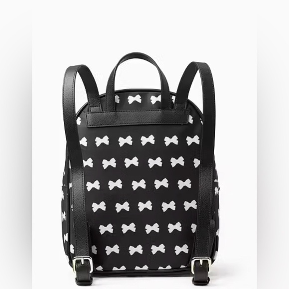 ? Kate Spade NWOT Wilson Road Bradley Bow Pattern Backpack, Black and White, Sm main image 6